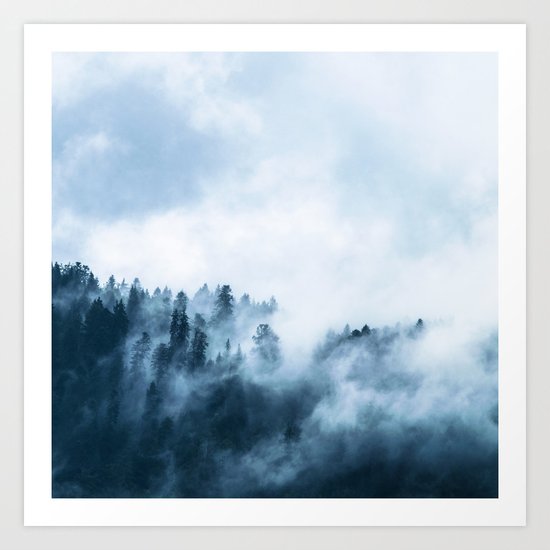 The Wilderness, Foggy Forest Art Print