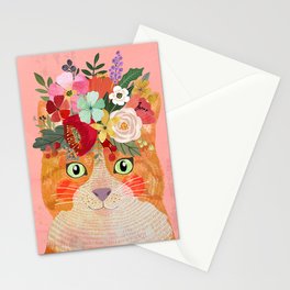 Ginger cat Stationery Card