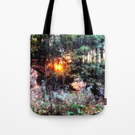 Sunset Forest : Where The Fairies Dwell Tote Bag