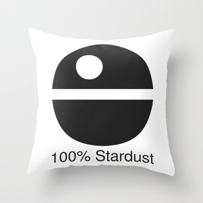 100% Stardust Throw Pillow