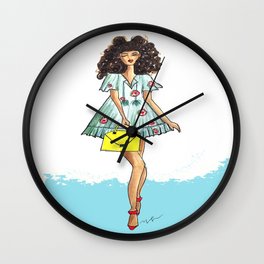 Beach girl Wall Clock