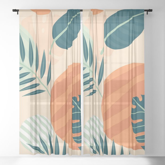 Floral pattern Sheer Curtain