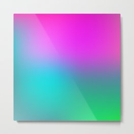 Neon Pink Blue and Green  Metal Print