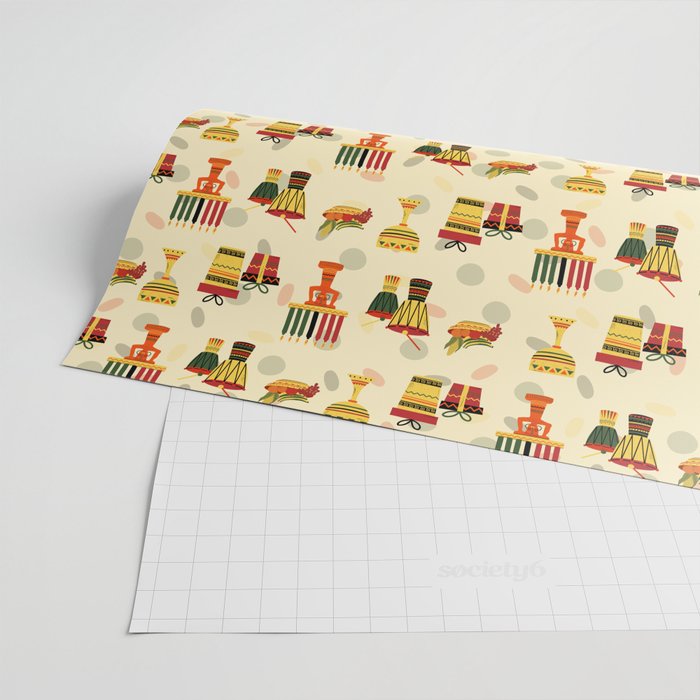 Happy Kwanzaa in Yellow Wrapping Paper by Jackie and James