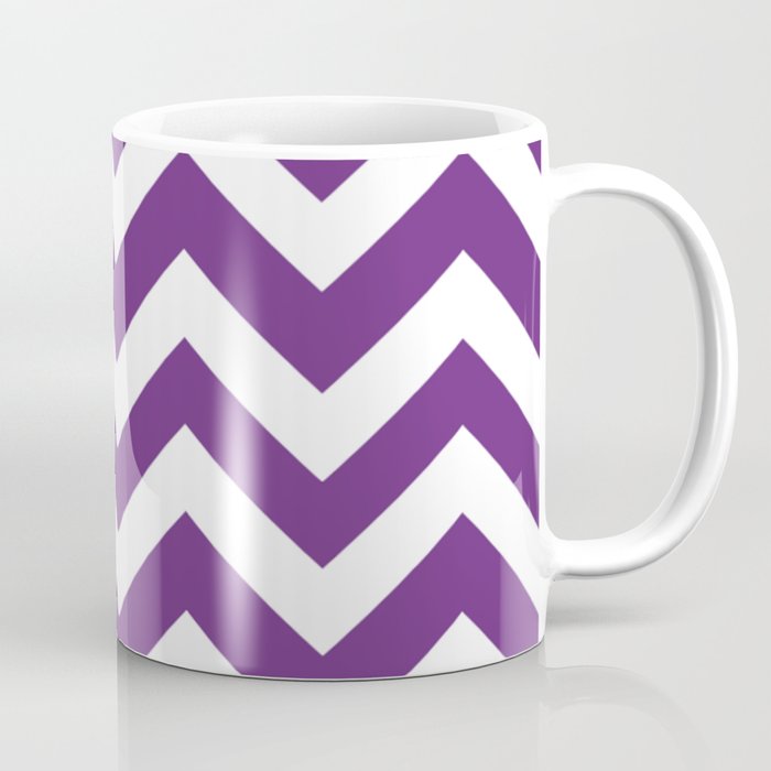 Eminence - violet color - Zigzag Chevron Pattern Coffee Mug