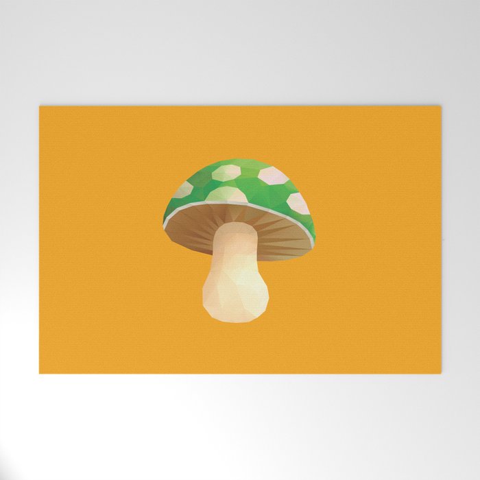 1up Mushroom Polygon Art Welcome Mat