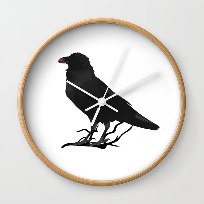 Black Gothic Crow Raven - EAP Nevermore Gift Wall Clock