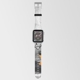 Orange Vespa in Bologna Black and White Photography Apple Watch Band