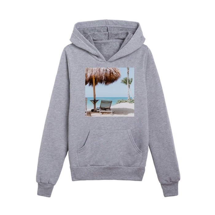 Tropical Beach Vacation Kids Pullover Hoodie