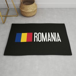 Romania: Romanian Flag & Romania Area & Throw Rug