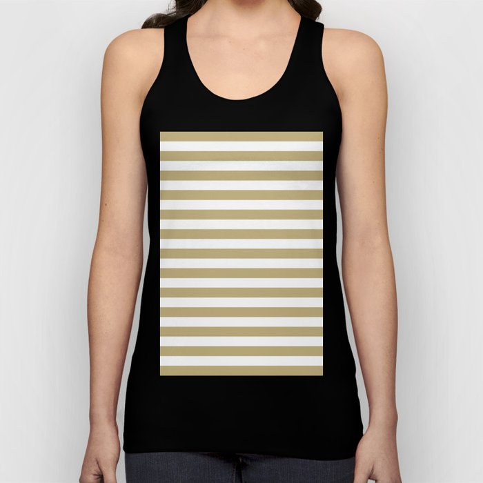 Horizontal Stripes (Sand/White) Tank Top
