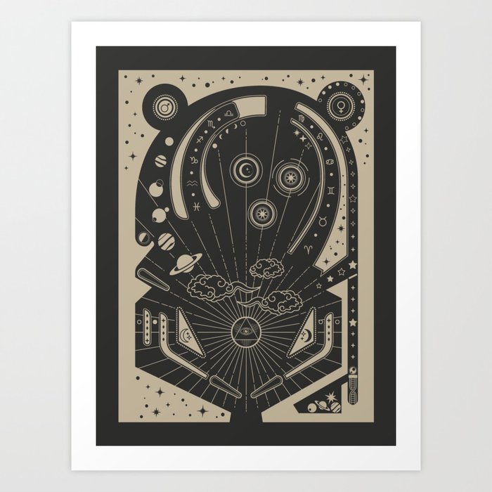 Space Pinball Art Print