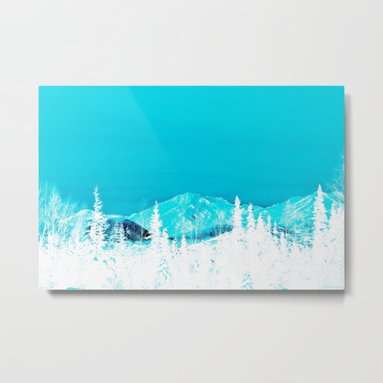 Turquoise Alaska - Pop Art I Metal Print