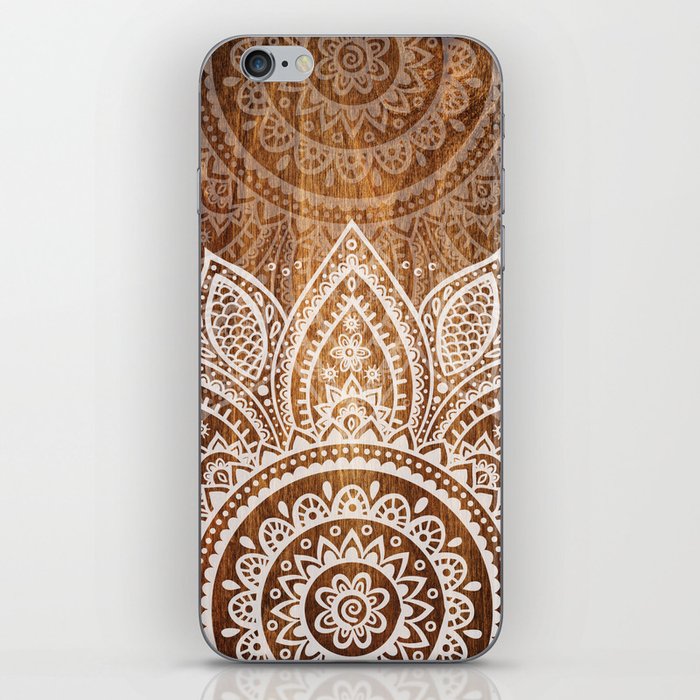 Wood + Vector Print iPhone Skin
