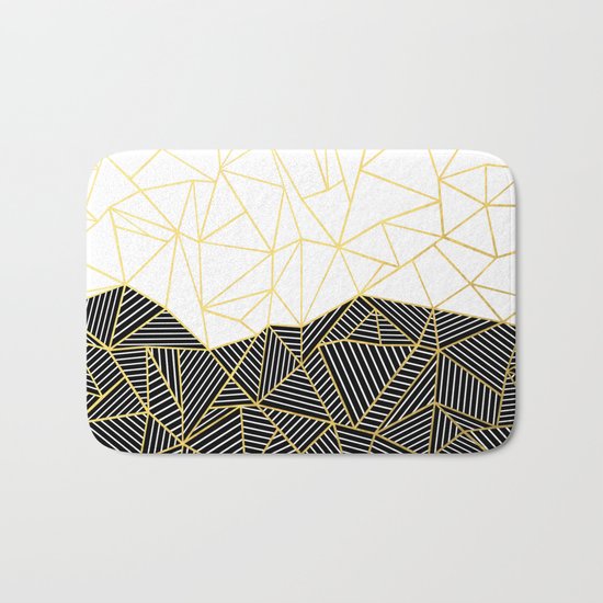 Ab Half and Half White Gold Bath Mat