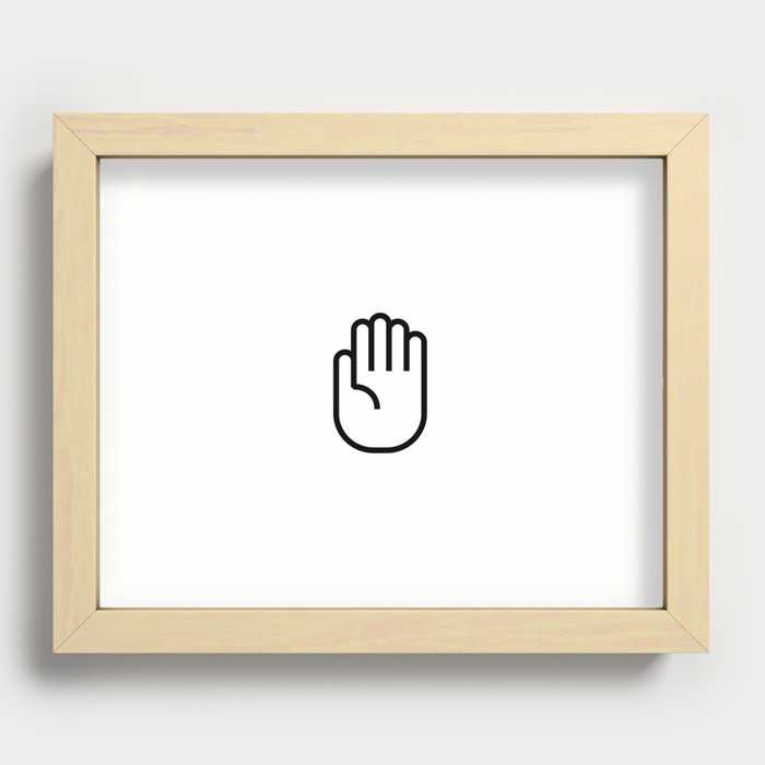 Hi 5 or Stop Recessed Framed Print