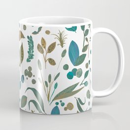 Green leaves pattern Coffee Mug