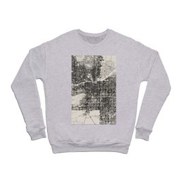 Tempe, USA - City Map Drawing Crewneck Sweatshirt