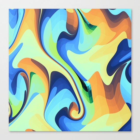 Color waves Water and Sun Canvas Print