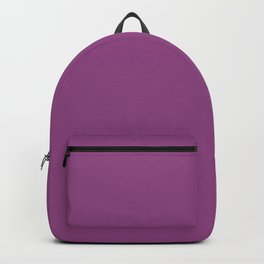 Dark Fuchsia Solid Color Pantone Willowherb 18-3120 Accent to Color of the Year 2021 Backpack