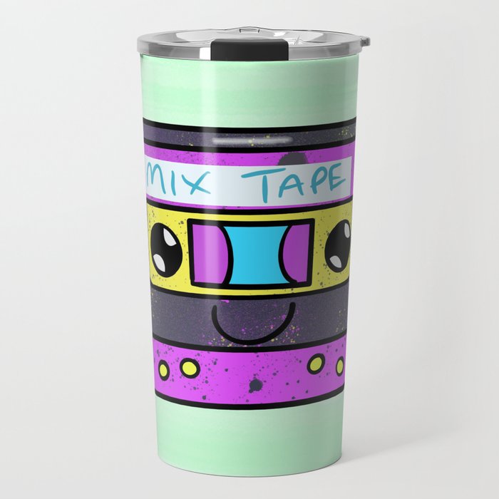Kawaii Retro Cassette Tape Travel Mug