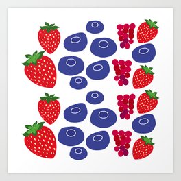 Fresh berries Art Print