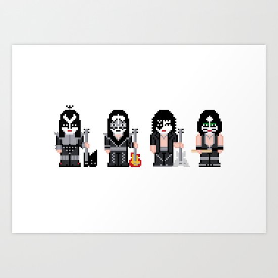 Pixel Kiss Art Print