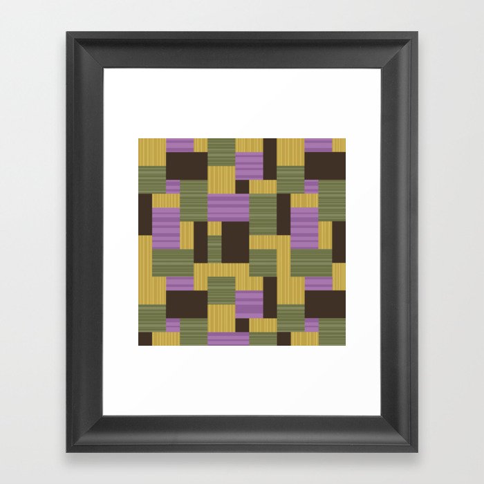 Geometric Midcentury Pattern 1 Framed Art Print