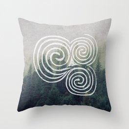 Celtic Triskelion | Newgrange Triple Spiral Artwork Throw Pillow
