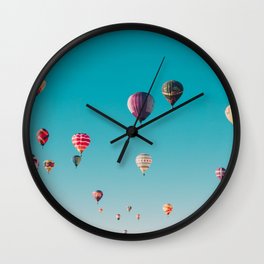 Hot air balloon Wall Clock | Paris, Detailed, Wanderlust, Painting, Grand, Illustration, Hot Air Balloons, Adventure, Europe, Explore 