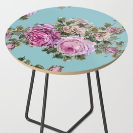 Amazing Grace Shabby Chic Rose Bouquet- Robin's Egg blue  Side Table