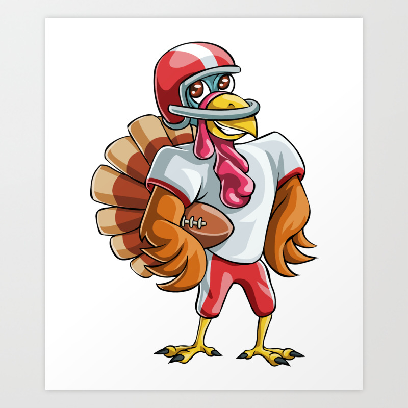 thanksgiving turkey football prints
