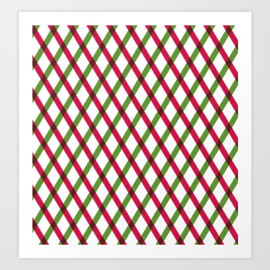 Holiday Ribbon Pattern Art Print