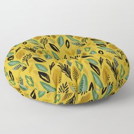 Celadon Leaves Floor Pillow