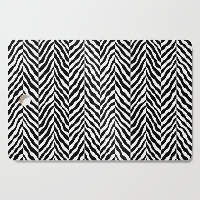 Abstract Zebra chevron pattern. Digital animal print Illustration Background. Cutting Board