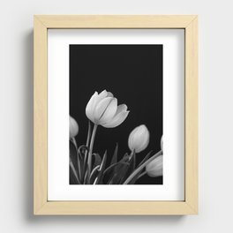White Tulips Recessed Framed Print