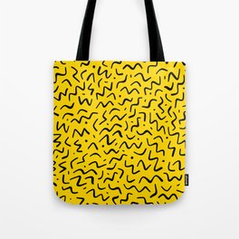 Abstract colorful 80s memphis scribble print seamless pattern Tote Bag