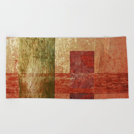 Converge, Abstract Grunge Art Beach Towel