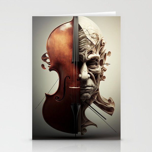 violoncello man Stationery Cards
