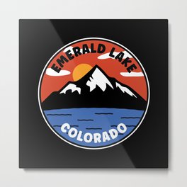 Emerald Lake Colorado Sunset Metal Print | Emeraldlake, Mountain, Graphicdesign, Colorado, Camping, Lake, Pond, Hike, Roadtrip, Travel 