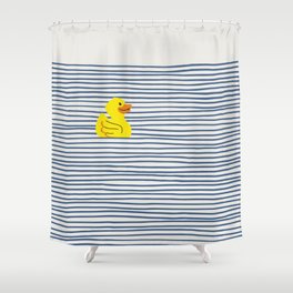 Yellow rubber ducky Shower Curtain