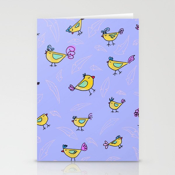 multicolor abstract birds baby Stationery Cards