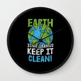 Our Earth Keep It Clean Climat Change Earth Day Wall Clock