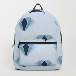 Inspirational blue diamond pattern Backpack