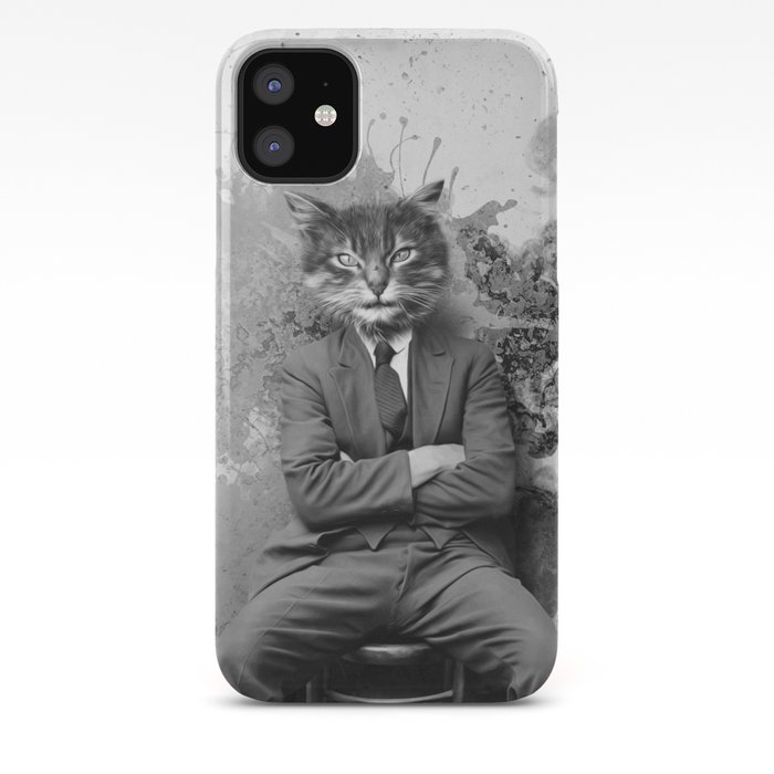 SEATED GRAY TABBY iphone 11 case SEATED GRAY TABBY iphone 11 case