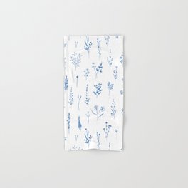 Wildflowers in blue Hand & Bath Towel
