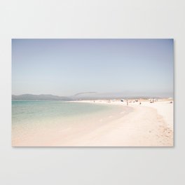 At The Beach (three) - minimal beach series - ocean sea photography by Ingrid Beddoes Canvas Print