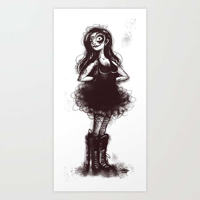 Gothic Girl Art Print By Estrelalourenco Society6,Outdoor Dining Table With Couch