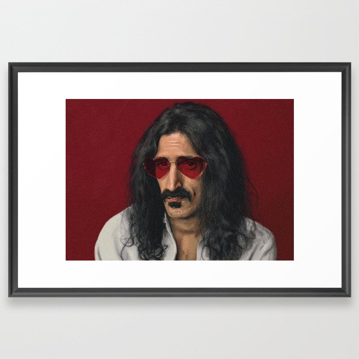 Zappa Heart Shape Glasses Framed Art Print