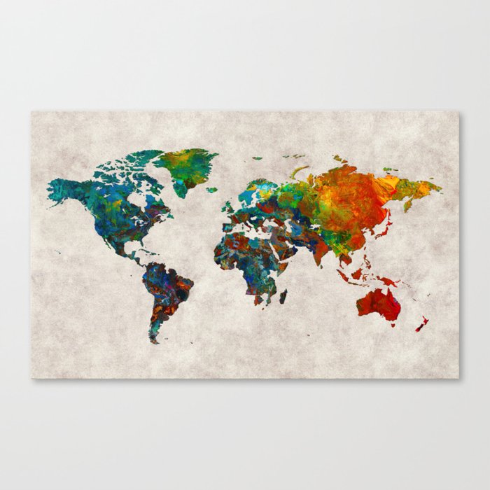 World Map 61 Canvas Print